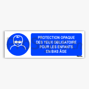 M025hm - Protection opaque des yeux obligatoire pour les enfants en bas âge