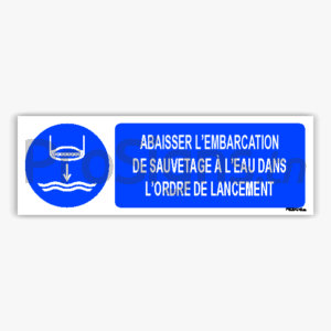 M039hm - Abaisser l’embarcation de sauvetage à l’eau dans l’ordre de lancement