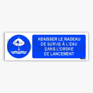 M040hm - Abaisser le radeau de survie à l’eau dans l’ordre de lancement