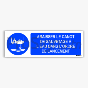 M041hm - Abaisser le canot de sauvetage à l’eau dans l’ordre de lancement