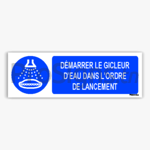 M043hm - Démarrer le gicleur d’eau dans l’ordre de lancement