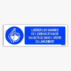 M045hm - Libérer les saisines de l’embarcation de sauvetage dans l’ordre de lancement