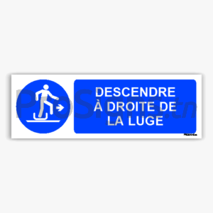 M051hm - Descendre à droite de la luge