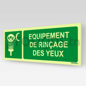 Panneau Photoluminescent / Phosphorescent / ‘Glow-in-the-dark’. PLE011hm - Equipement de rinçage des yeux