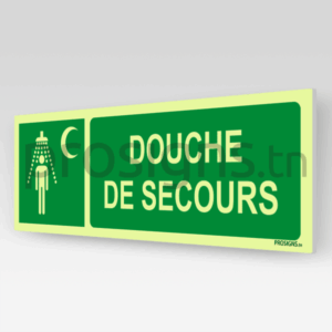 Panneau Photoluminescent / Phosphorescent. PLE012hm – Douche de secours