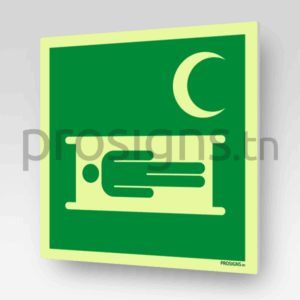 Panneau Photoluminescent / Phosphorescent / ‘Glow-in-the-dark’. PLE013 – Civière