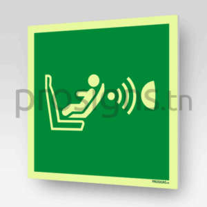 Panneau Photoluminescent / Phosphorescent / ‘Glow-in-the-dark’. PLE014 – Système de détection de la présence d’un siège enfant et de son orientation