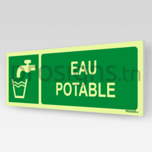 Panneau Photoluminescent / Phosphorescent. PLE015hm - Eau potable