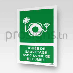 E068m - Bouée de sauvetage avec lumière et fumée