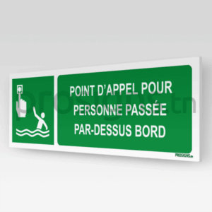 E069hm - Point d’appel pour personne passée par-dessus bord