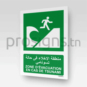 E062mar - Zone d’évacuation en cas de tsunami منطقة الإخلاء فى حالة تسونامي