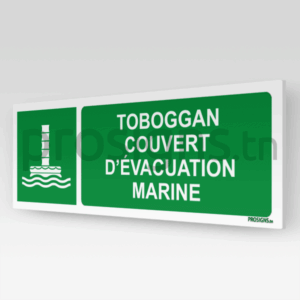 E055hm - Toboggan couvert d’évacuation marine