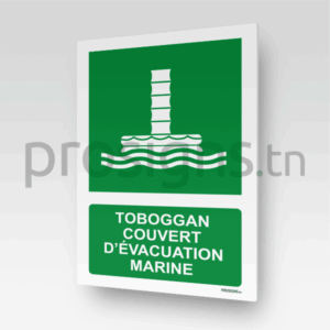 E055m - Toboggan couvert d’évacuation marine