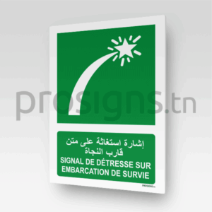 E048mar - Signal de détresse sur  embarcation de survie إشارة استغاثة على متن قارب النجاة