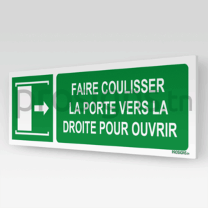 E033hm - Faire coulisser la porte vers la droite pour ouvrir