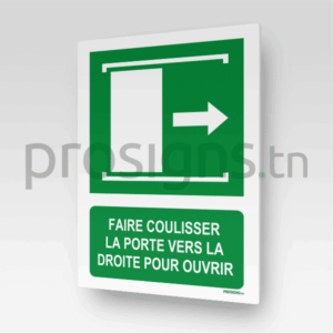 E033m - Faire coulisser la porte vers la droite pour ouvrir