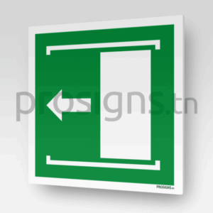 E034 - Faire coulisser la porte vers la gauche pour ouvrir