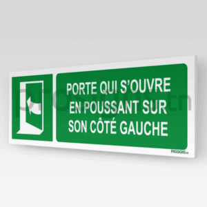 E022hm - Porte qui s’ouvre en poussant sur son côté gauche