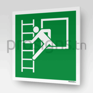 E016L - Fenêtre de secours avec échelle de secours (gauche)