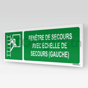 E016Lhm - Fenêtre de secours avec échelle de secours (gauche)