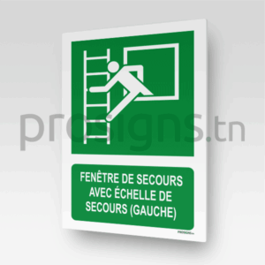 E016Lm - Fenêtre de secours avec échelle de secours (gauche)