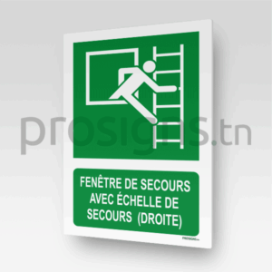 E016Rm - Fenêtre de secours avec échelle de secours (droite)