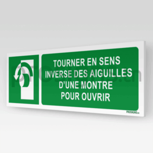 E018hm - Tourner en sens inverse des aiguilles d’une montre pour ouvrir