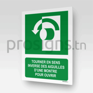 E018m - Tourner en sens inverse des aiguilles d’une montre pour ouvrir