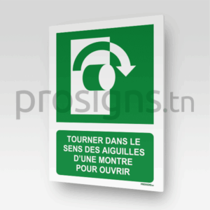 E019m - Tourner dans le sens des aiguilles d’une montre pour ouvrir