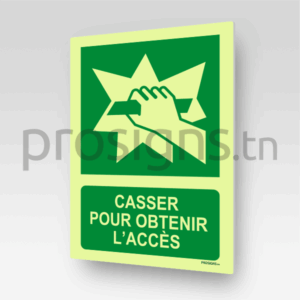 Panneau Photoluminescent / Phosphorescent / ‘Glow-in-the-dark’. PLE008m - Casser pour obtenir l’accès