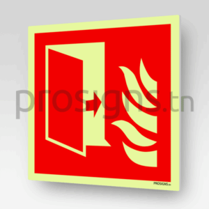 Panneau Photoluminescent / Phosphorescent / ‘Glow-in-the-dark’. PLF007 - Porte coupe-feu