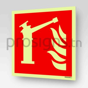 Panneau Photoluminescent / Phosphorescent / ‘Glow-in-the-dark’. PLF015 - Moniteur d’incendie