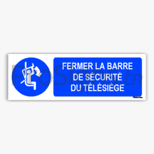M033hm - Fermer la barre de sécurité du télésiège