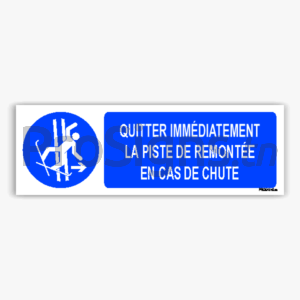M035hm - Quitter immédiatement la piste de remontée en cas de chute