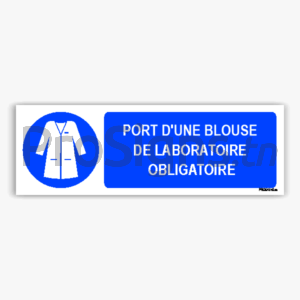 M059hm - Port d'une blouse de laboratoire obligatoire