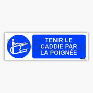 M060hm - Tenir le caddie par la poignée