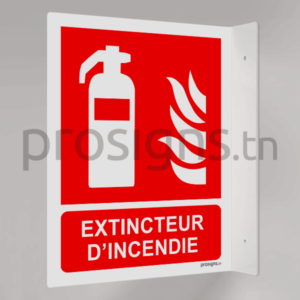 Plaque / Panneau drapeau. F001m - Extincteur d’incendie
