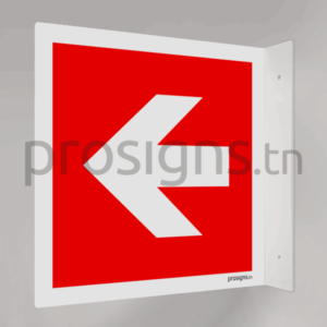 Plaque / Panneau en drapeau. A090G – Flèche directionnelle 90° vers la gauche