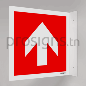 Plaque / Panneau en drapeau. A090H – Flèche directionnelle 90° vers le haut