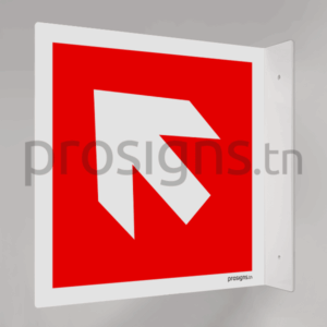 Plaque / Panneau en drapeau. A315G – Flèche directionnelle 315° vers la gauche