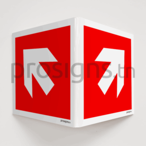 Plaque / Panneau angulaire 3D. A045D/A315G – Flèche directionnelle 45° vers la droite et 315° vers la gauche