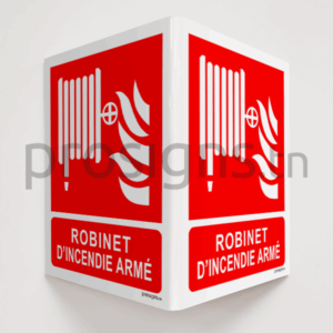 Panneau angulaire 3D. F002m – Robinet d’incendie armé