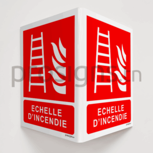 Panneau angulaire 3D. F003m – Echelle d’incendie