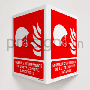 Panneau angulaire 3D. F004m – Ensemble d’équipements de lutte contre l’incendie