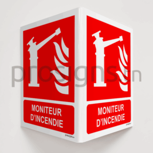 Panneau angulaire 3D. F015m – Moniteur d’incendie