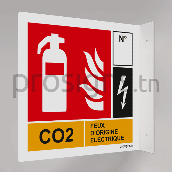 Plaque / Panneau drapeau. HN.F.EX026 – Extincteur Feux Electriques