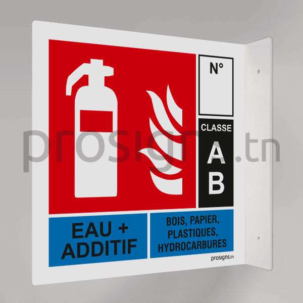 Plaque / Panneau drapeau. HN.F.EX028 – Extincteur classe A-B