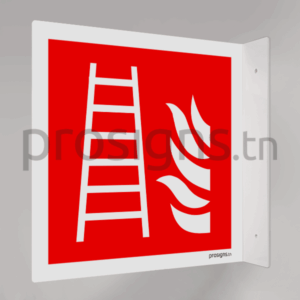 Plaque / Panneau drapeau. F003 – Echelle d’incendie