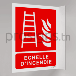Plaque / Panneau drapeau. F003m - Echelle d’incendie