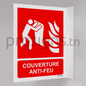 Plaque / Panneau drapeau. F016m – Couverture anti-feu